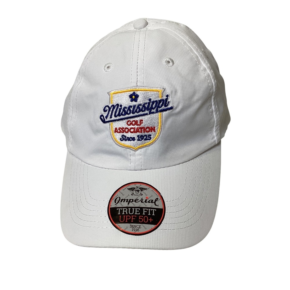 Imperial Mississippi Golf Association White Performance Hat UPF 50 NWOT